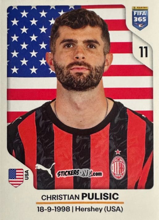 Cromo Christian Pulisic - Fifa 365 2026 n. 293 - Panini