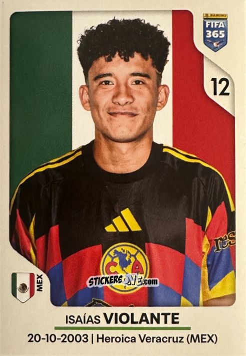 Figurina Isaías Violante - Fifa 365 2026 n. 307 - Panini