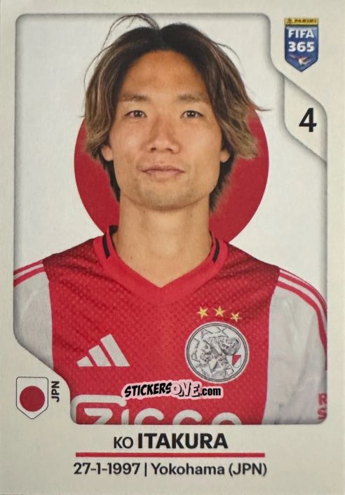 Cromo Ko Itakura - Fifa 365 2026 n. 318 - Panini