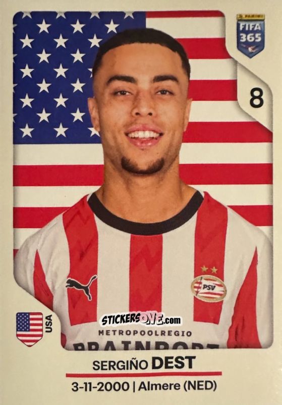 Figurina Sergiño Dest - Fifa 365 2026 n. 337 - Panini