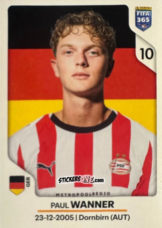 Cromo Paul Wanner - Fifa 365 2026 n. 339 - Panini