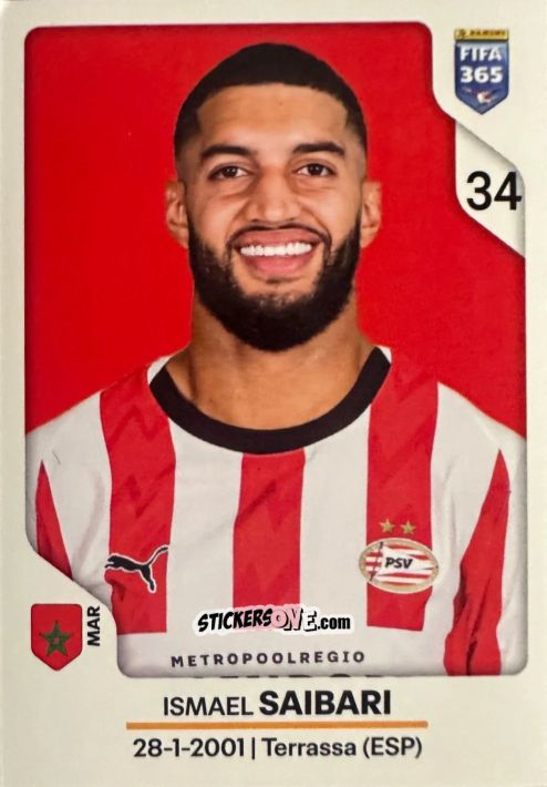 Figurina Ismael Saibari - Fifa 365 2026 n. 340 - Panini