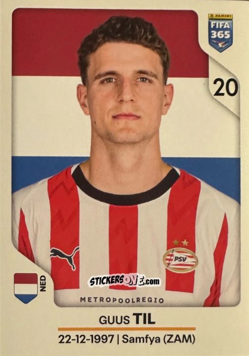 Cromo Guus Til - Fifa 365 2026 n. 343 - Panini