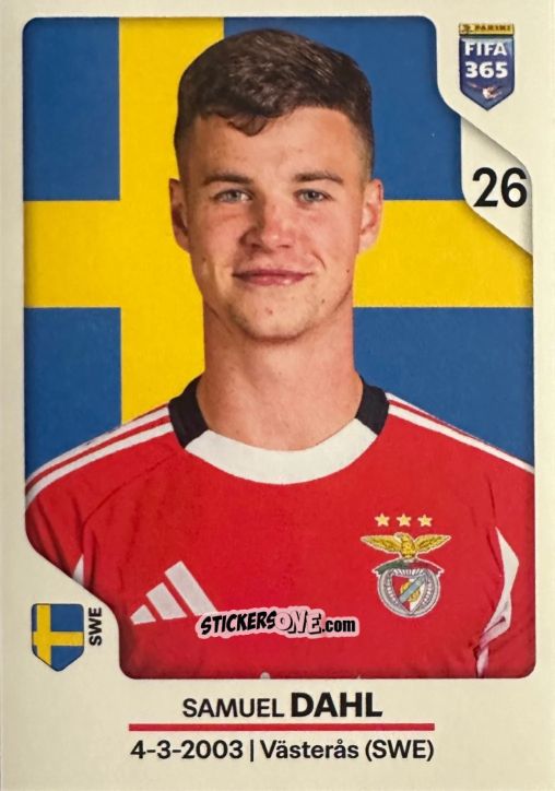 Figurina Samuel Dahl - Fifa 365 2026 n. 375 - Panini