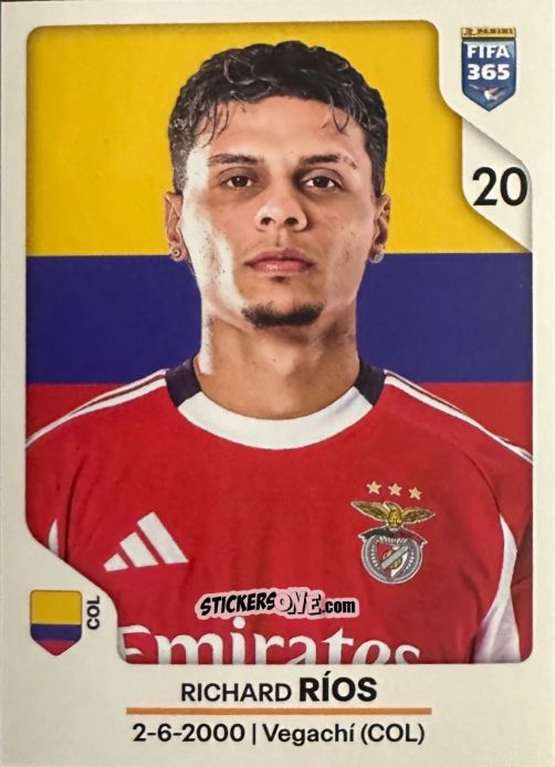 Figurina Richard Ríos - Fifa 365 2026 n. 376 - Panini