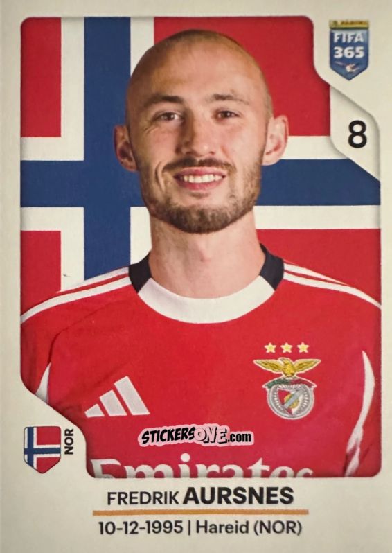 Figurina Fredrik Aursnes - Fifa 365 2026 n. 377 - Panini