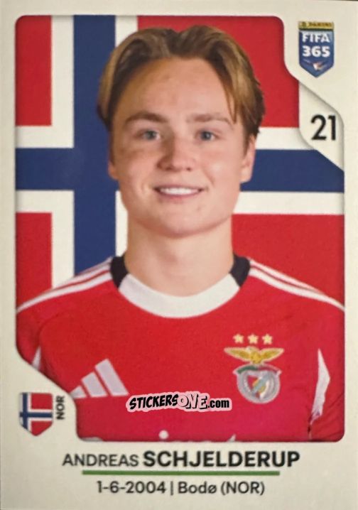 Figurina Andreas Schjelderup - Fifa 365 2026 n. 384 - Panini