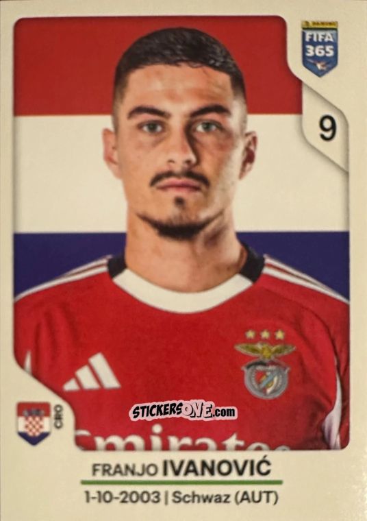 Sticker Franjo Ivanović - Fifa 365 2026 n. 385 - Panini