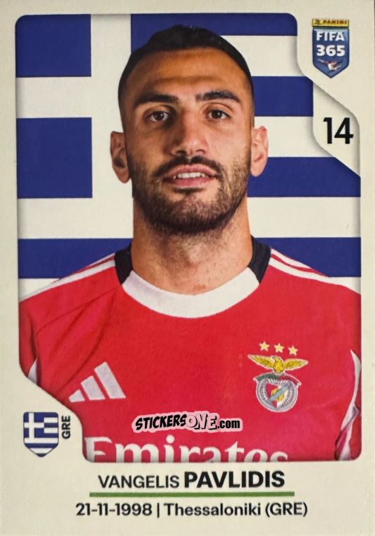 Figurina Vangelis Pavlidis - Fifa 365 2026 n. 386 - Panini
