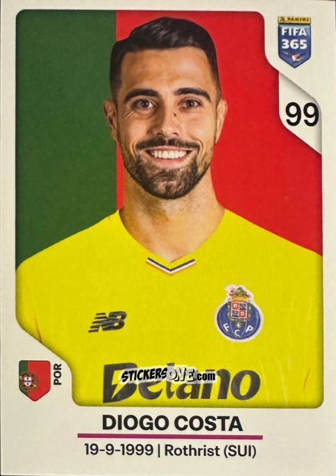 Figurina Diogo Costa - Fifa 365 2026 n. 387 - Panini