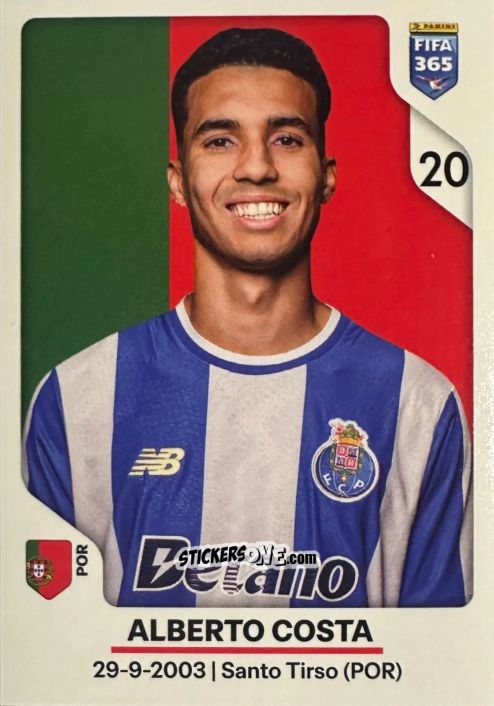 Cromo Alberto Costa - Fifa 365 2026 n. 389 - Panini