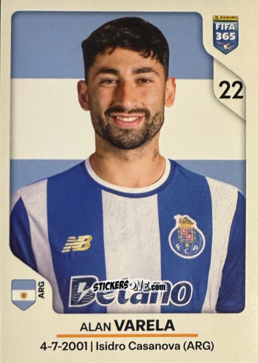 Figurina Alan Varela - Fifa 365 2026 n. 394 - Panini