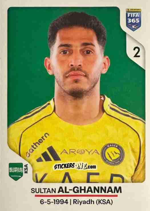 Figurina SuItan AI Ghannam - Fifa 365 2026 n. 426 - Panini