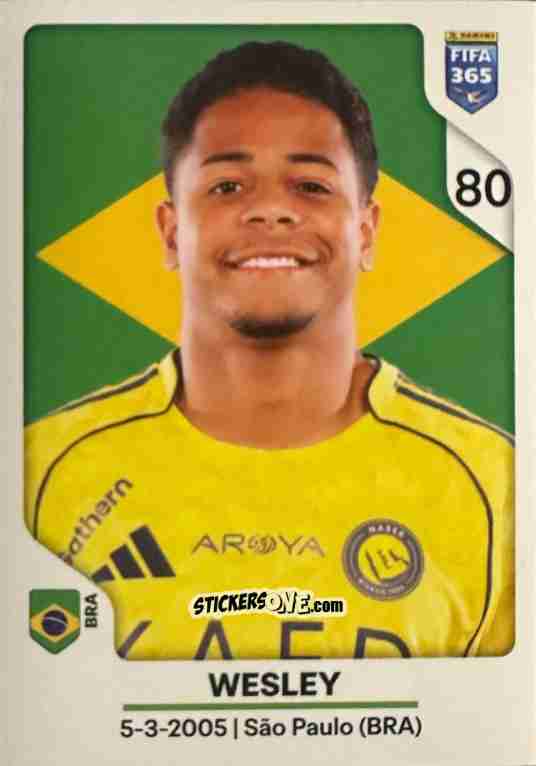 Figurina Wesley - Fifa 365 2026 n. 431 - Panini