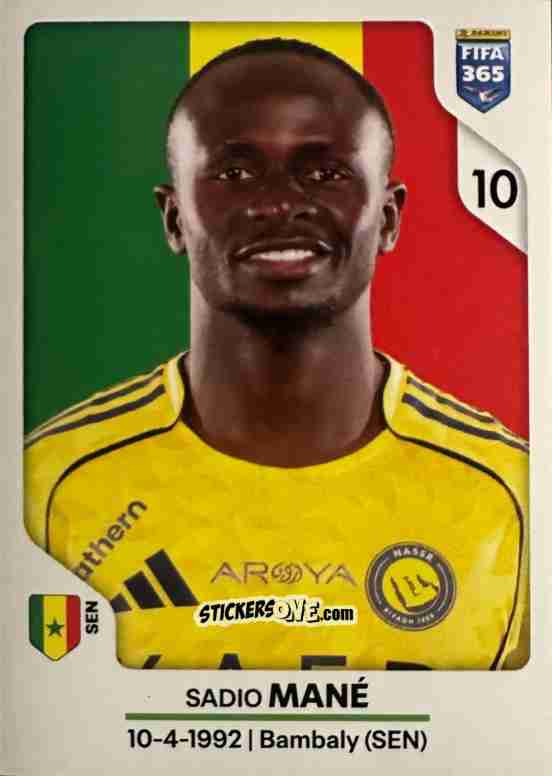 Figurina Sadio Mané - Fifa 365 2026 n. 439 - Panini