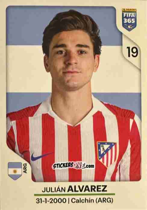 Cromo Julián Alvarez - Fifa 365 2026 n. 458 - Panini