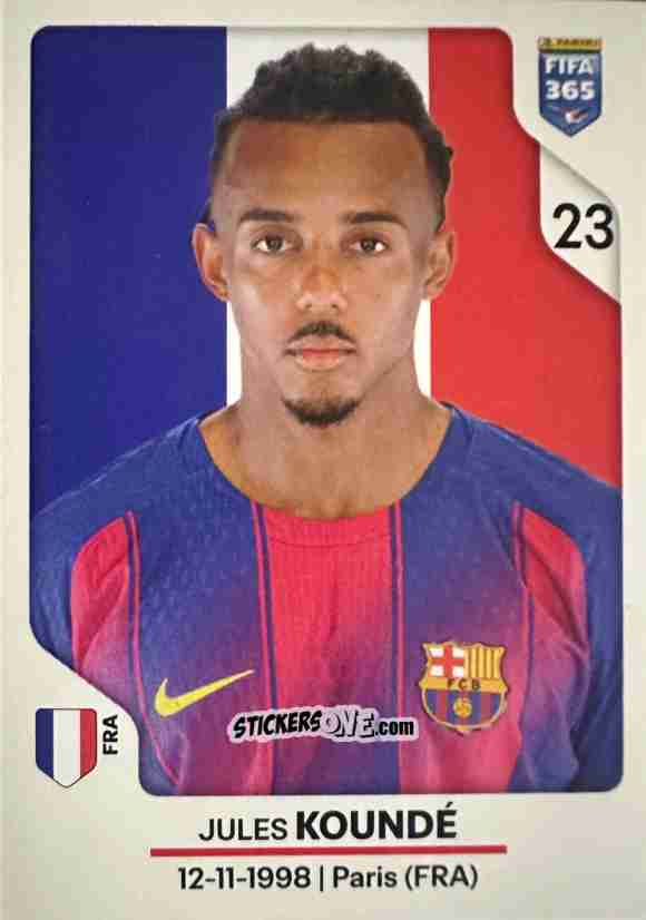 Figurina Jules Koundé - Fifa 365 2026 n. 481 - Panini