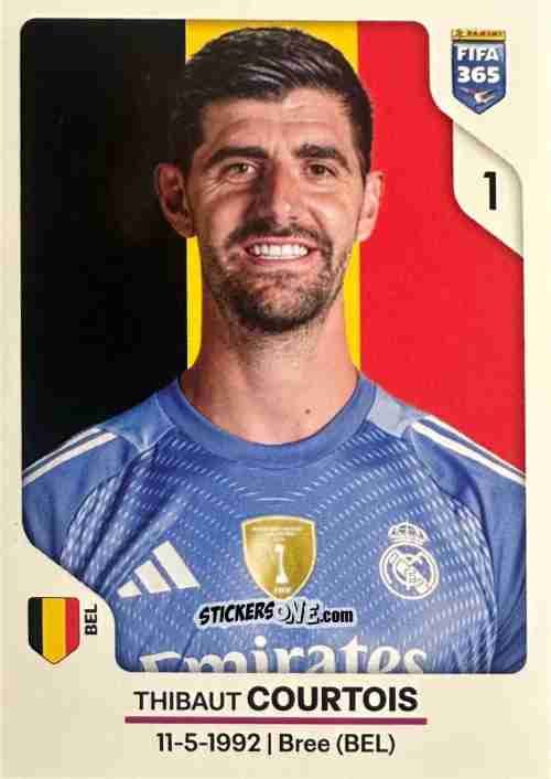 Figurina Thibaut Courtois - Fifa 365 2026 n. 495 - Panini