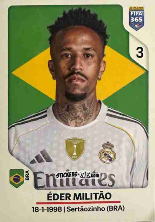 Sticker Éder Militão - Fifa 365 2026 n. 496 - Panini