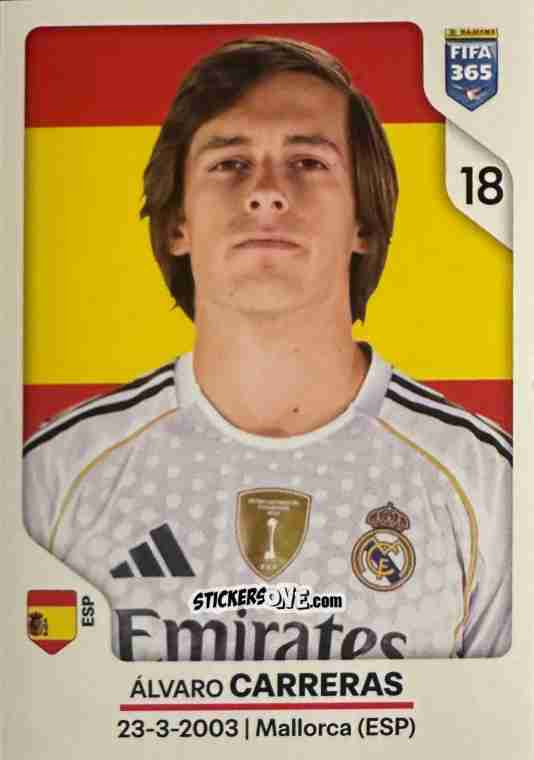 Cromo Álvaro Carreras - Fifa 365 2026 n. 501 - Panini