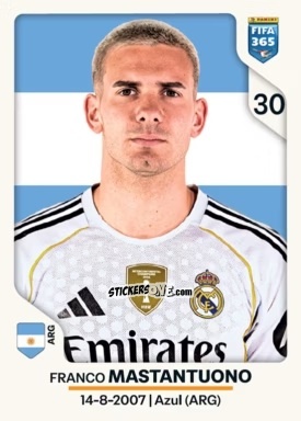 Cromo Franco Mastantuono - Fifa 365 2026 n. 506 - Panini