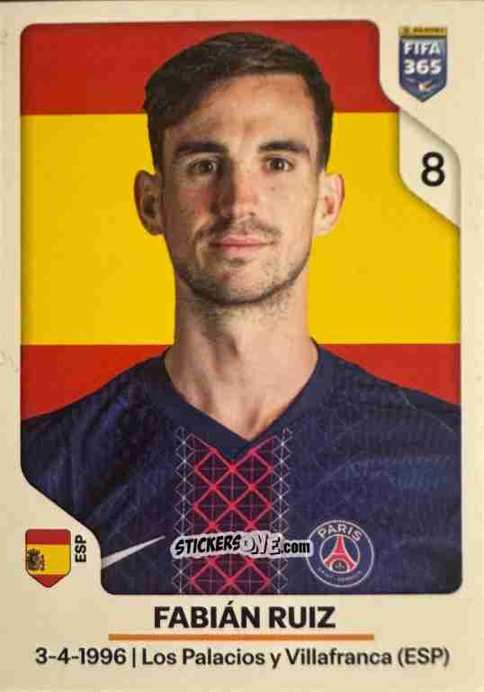 Cromo Fabian Ruiz - Fifa 365 2026 n. 162 - Panini