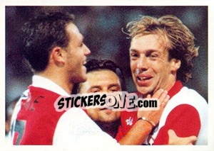 Sticker Paul Bosvelt in celebration - Feyenoord 2000-2001 - Panini