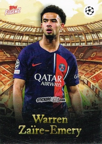 Cromo Warren Zaire-Emery - Fugenz Uefa Club Competitions 2023-2024 n. 33 - Topps