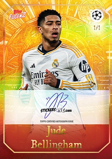Figurina Jude Bellingham - Fugenz Uefa Club Competitions 2023-2024 n. AU3 - Topps