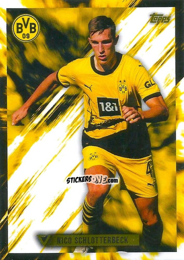 Figurina Nico Schlotterbeck - Borussia Dortmund Vernissage 2023-2024 n. BVBV-2 - Topps