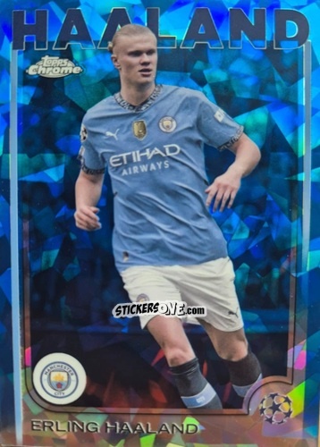 Cromo Erling Haaland - Chrome Uefa Club Competitions Sapphire Edition 2024-2025 n. 9 - Topps