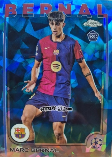 Figurina Marc Bernal - Chrome Uefa Club Competitions Sapphire Edition 2024-2025 n. 39 - Topps