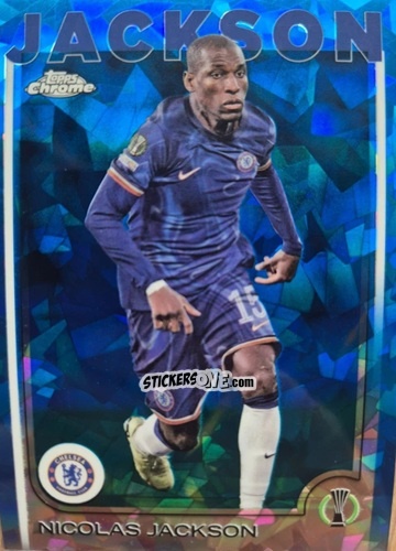 Cromo Nicolas Jackson - Chrome Uefa Club Competitions Sapphire Edition 2024-2025 n. 41 - Topps