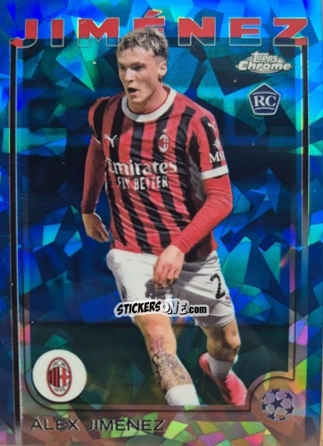 Figurina Álex Jiménez - Chrome Uefa Club Competitions Sapphire Edition 2024-2025 n. 73 - Topps