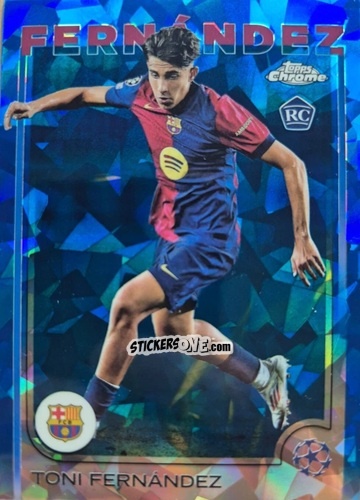 Figurina Toni Fernández - Chrome Uefa Club Competitions Sapphire Edition 2024-2025 n. 85 - Topps