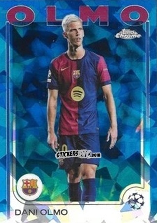 Figurina Dani Olmo - Chrome Uefa Club Competitions Sapphire Edition 2024-2025 n. 94 - Topps