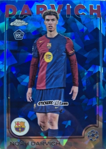 Figurina Noah Darvich - Chrome Uefa Club Competitions Sapphire Edition 2024-2025 n. 148 - Topps