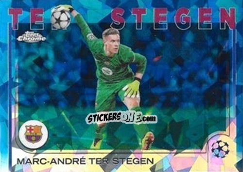 Cromo Marc-Andrè Ter Stegen - Chrome Uefa Club Competitions Sapphire Edition 2024-2025 n. 153 - Topps