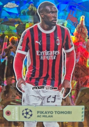 Figurina Fikayo Tomori - Chrome Uefa Club Competitions Sapphire Edition 2024-2025 n. FD-36 - Topps