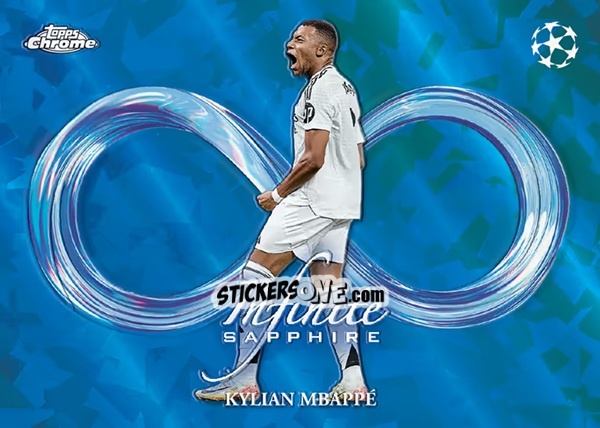 Figurina Kylian Mbappé - Chrome Uefa Club Competitions Sapphire Edition 2024-2025 n. IS-9 - Topps