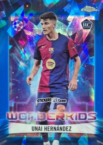 Figurina Unai Hernández - Chrome Uefa Club Competitions Sapphire Edition 2024-2025 n. WK-10 - Topps