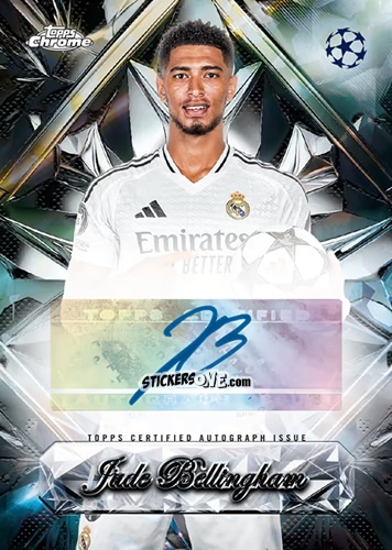 Figurina Jude Bellingham - Chrome Uefa Club Competitions Sapphire Edition 2024-2025 n. CA-JB - Topps