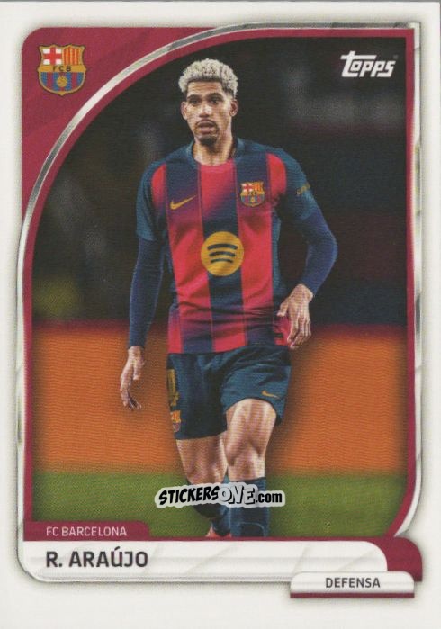 Cromo Ronald Araújo - Fc Barcelona 2025-2026 Collector Tin n. 3 - Topps