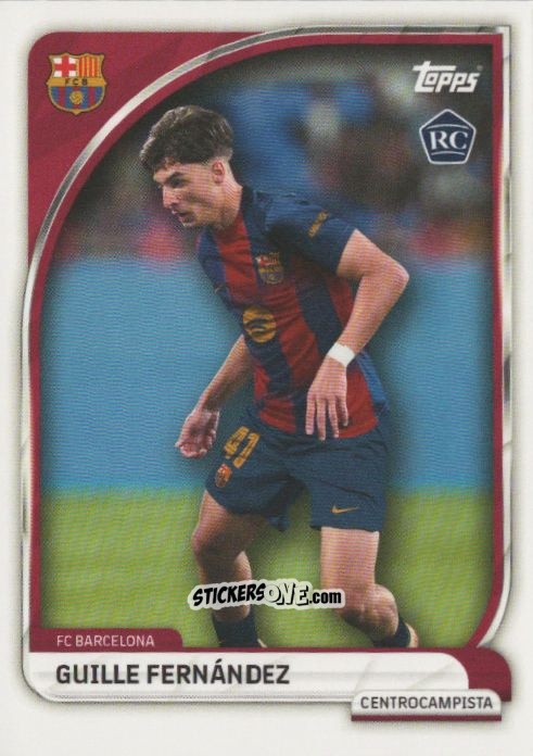 Sticker Guille Fernández - Fc Barcelona 2025-2026 Collector Tin n. 6 - Topps