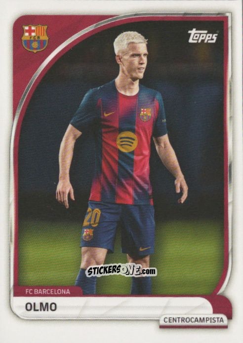 Figurina Olmo - Fc Barcelona 2025-2026 Collector Tin n. 8 - Topps