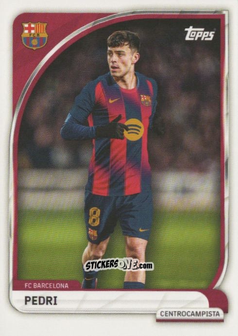Cromo Pedri - Fc Barcelona 2025-2026 Collector Tin n. 10 - Topps