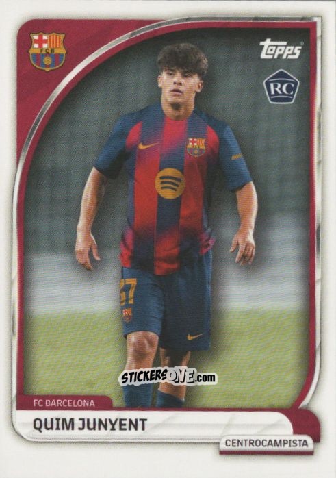 Sticker Quim Junyent - Fc Barcelona 2025-2026 Collector Tin n. 13 - Topps