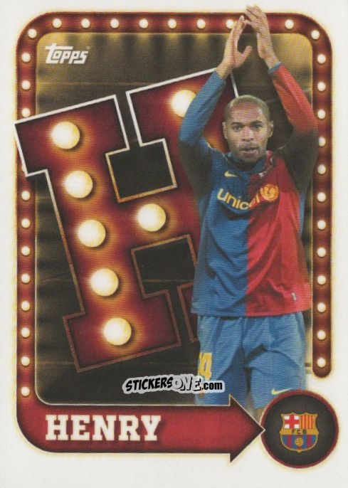 Figurina Thierry Henry - Fc Barcelona 2025-2026 Collector Tin n. 29 - Topps