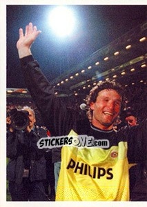 Sticker Ronald Waterreus in celebration - PSV Eindhoven 2000-2001 - Panini