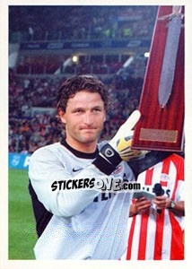 Sticker Ronald Waterreus in celebration - PSV Eindhoven 2000-2001 n. 10 - Panini